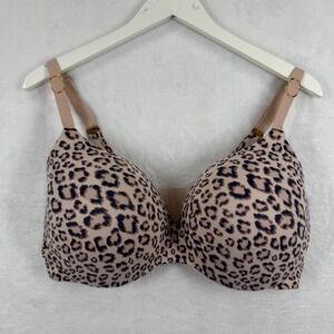 Victorias Secret Incredible Perfect Shape Bra 38DDD Leopard Print Tan Brown READ